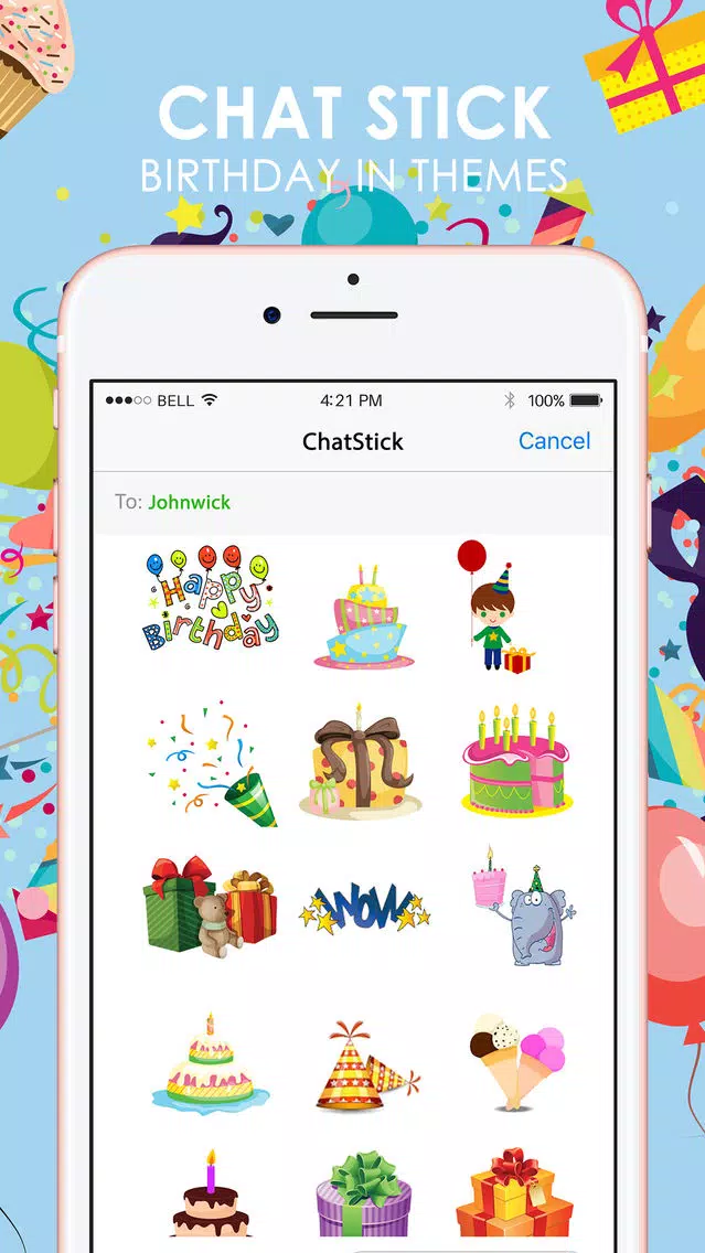 Birthday Emoji Stickers Keyboard Themes ChatStick Screenshots