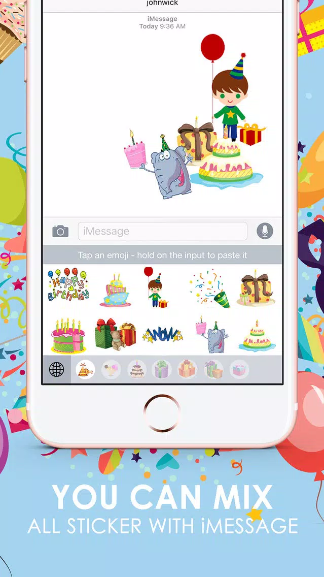 Birthday Emoji Stickers Keyboard Themes ChatStick Screenshots