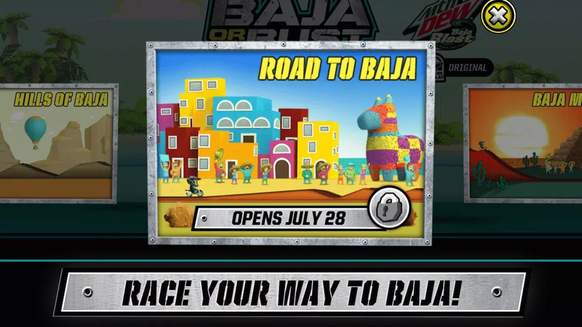 Ảnh chụp màn hình của Baja or Bust: By Mtn Dew & Motocross Elite