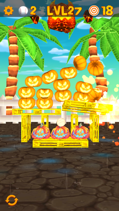 Tangkapan skrin Swipe & Knockdown Pumpkins 2