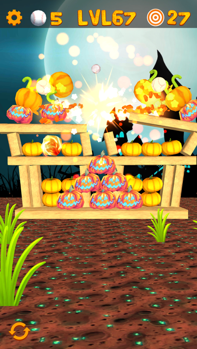 Tangkapan skrin Swipe & Knockdown Pumpkins 2