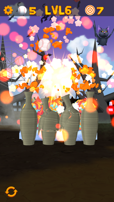 Tangkapan skrin Swipe & Knockdown Pumpkins 2