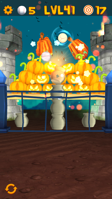 Tangkapan skrin Swipe & Knockdown Pumpkins 2