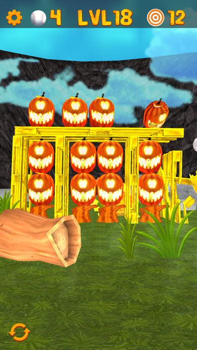Tangkapan skrin Swipe & Knockdown Pumpkins 2