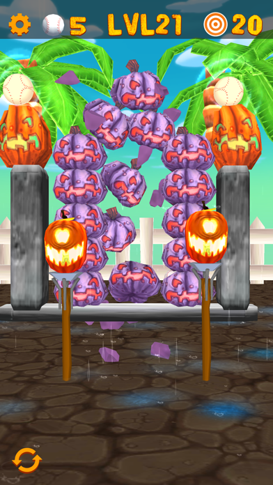 Tangkapan skrin Swipe & Knockdown Pumpkins 2