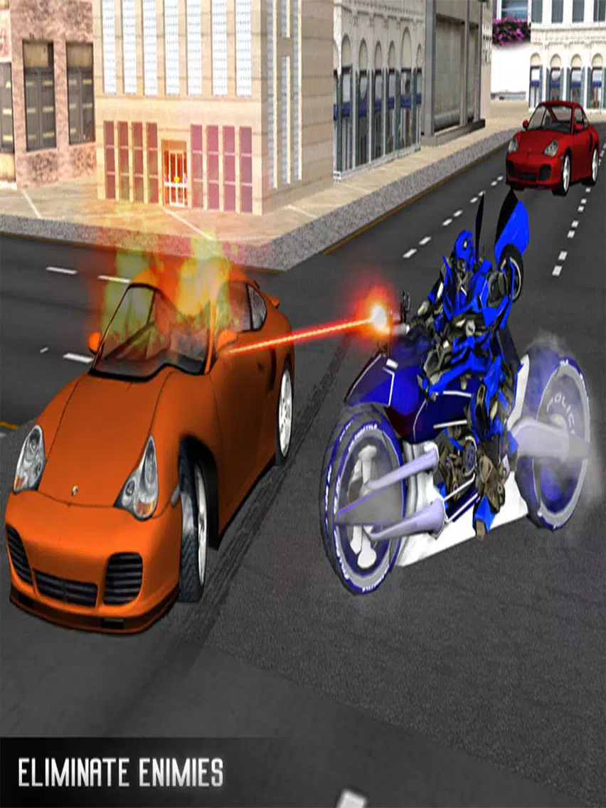 Capturas de pantalla de Monster Police Robot Moto Car Chase iPad 