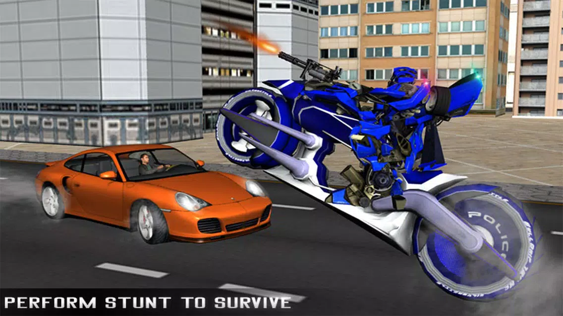 Capturas de pantalla de Monster Police Robot Moto Car Chase