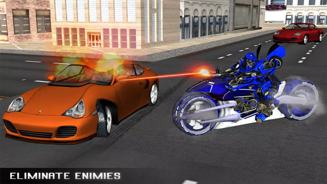 Capturas de pantalla de Monster Police Robot Moto Car Chase