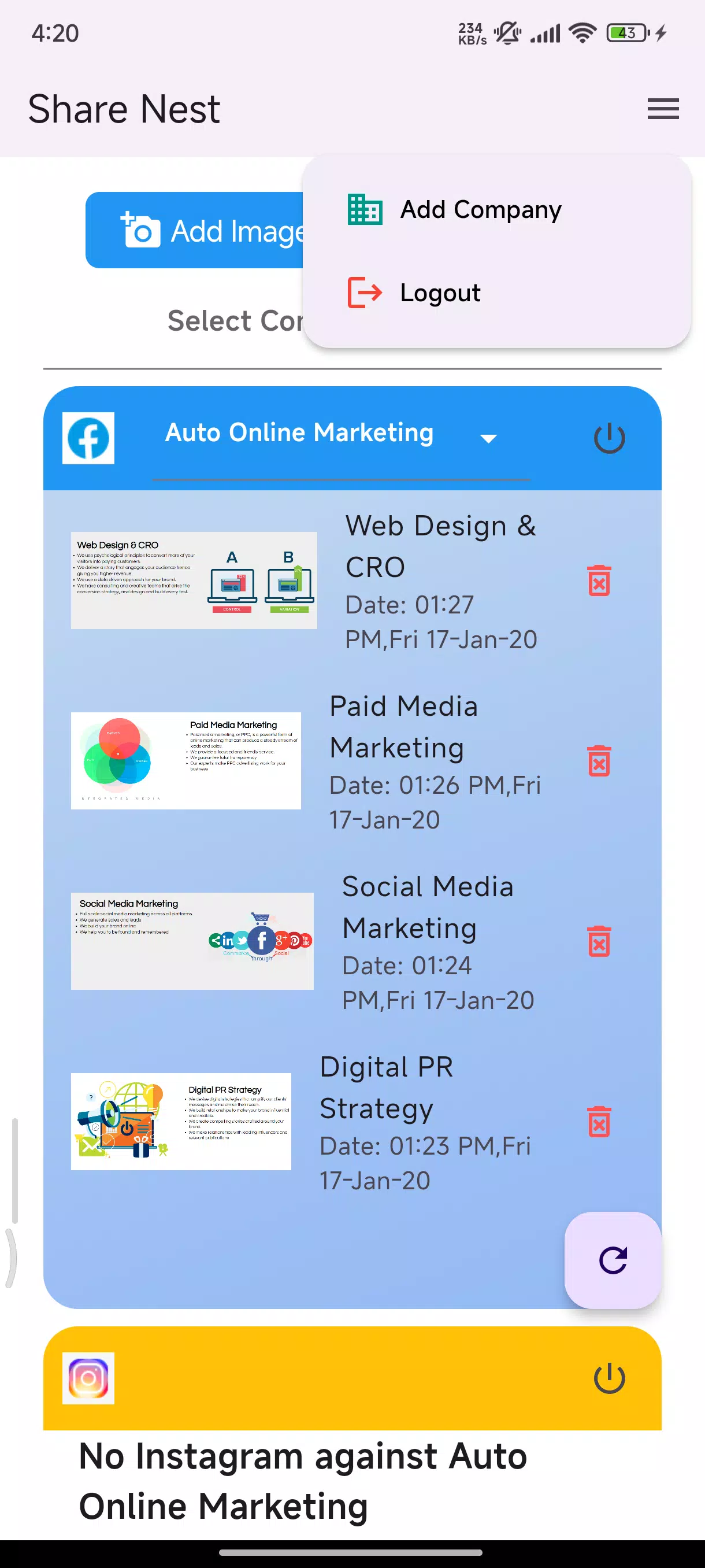 Share Nest Screenshots