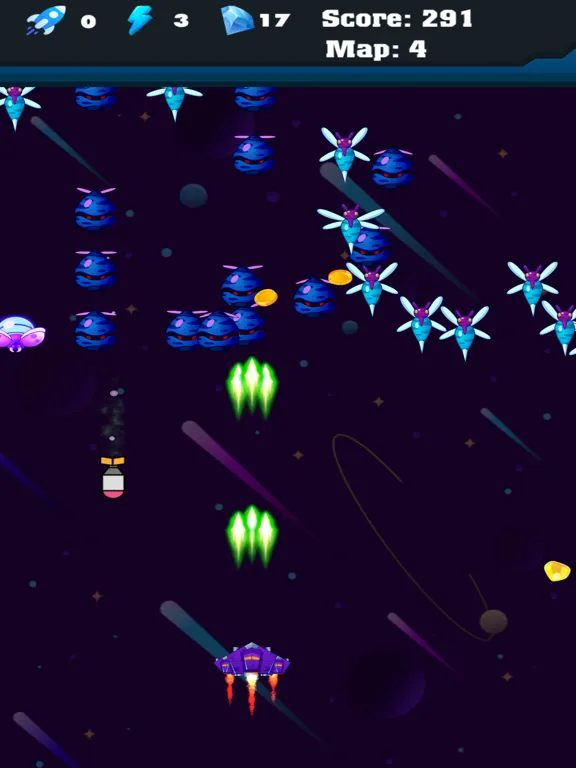 Alien Battle Airplane War Game iPad 应用截图
