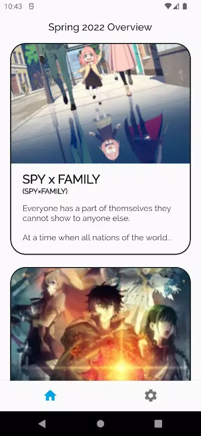 Anime Browser Screenshots