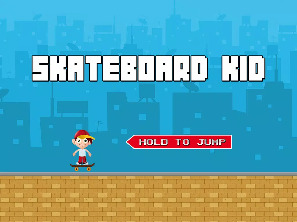 Jack The Jumpy Skateboard Kid - Red cap boy escape game with 8-bit graphics iPad Screenshots