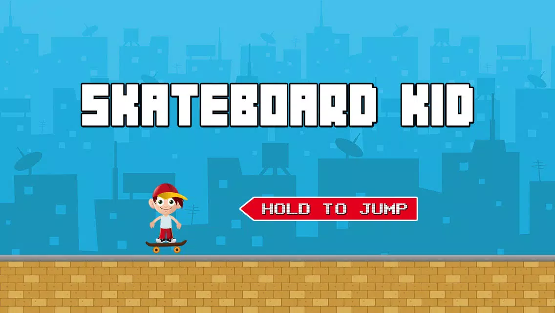 Jack The Jumpy Skateboard Kid - Red cap boy escape game with 8-bit graphics Screenshots