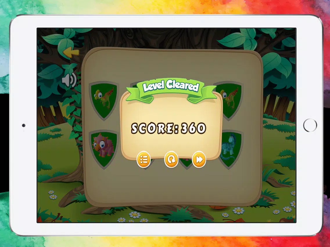Ảnh chụp màn hình của Dinosaur Photo Matching Card game for Preschool Free iPad
