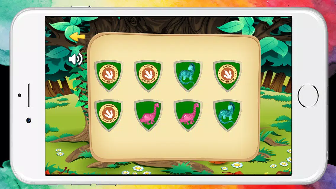 Ảnh chụp màn hình của Dinosaur Photo Matching Card game for Preschool Free