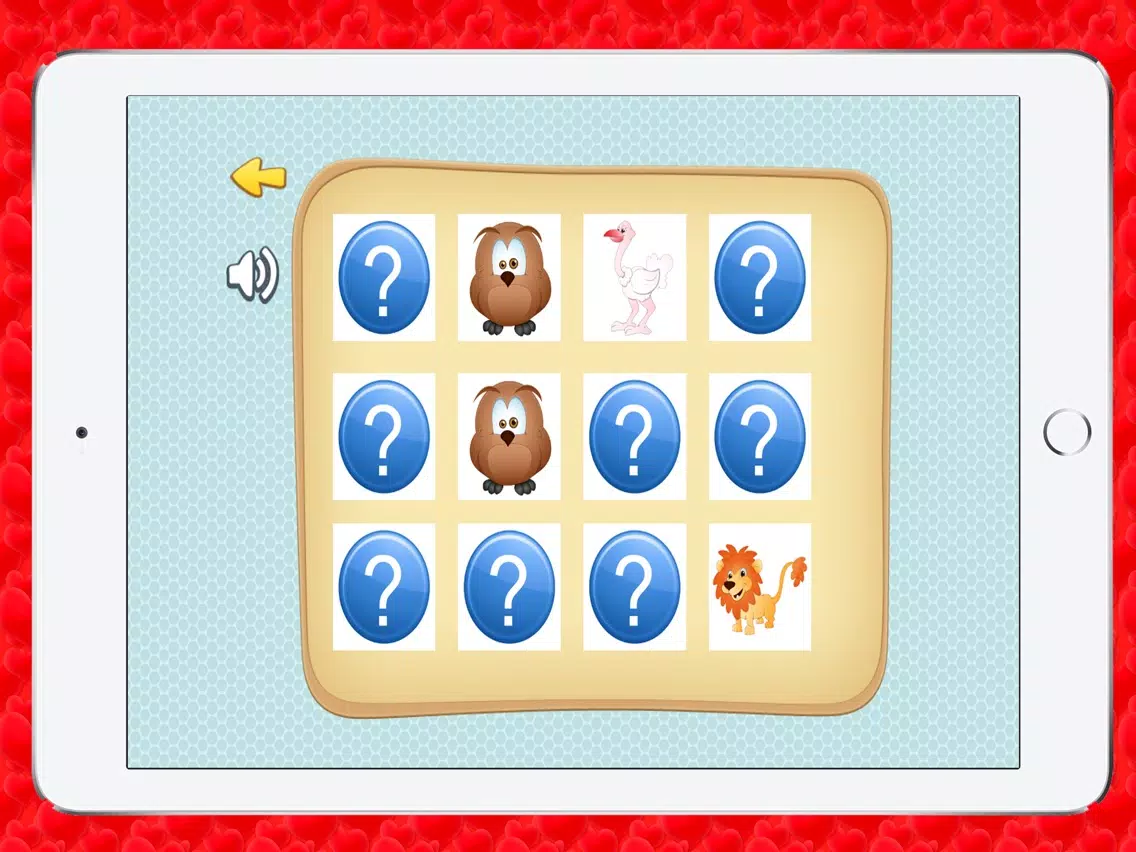 Matching Animals Memorize Games for Kids iPad 應用截圖