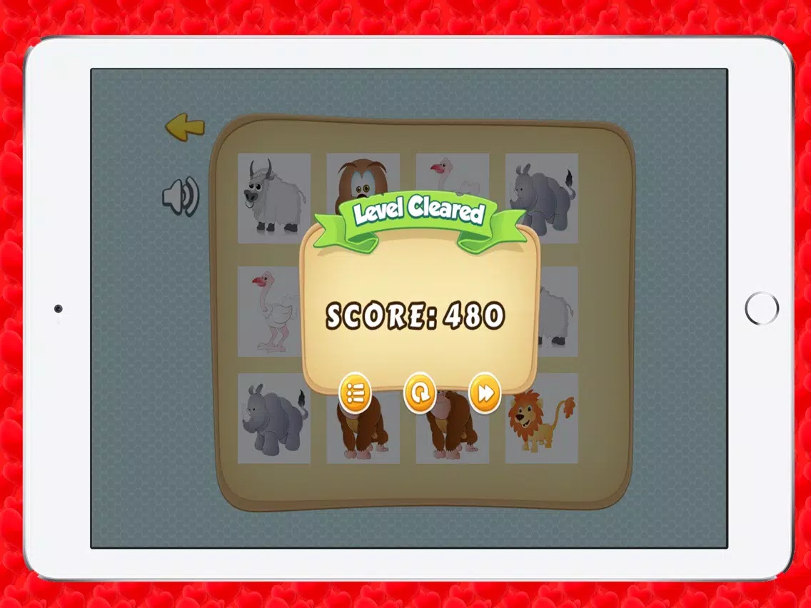 Matching Animals Memorize Games for Kids iPad 應用截圖