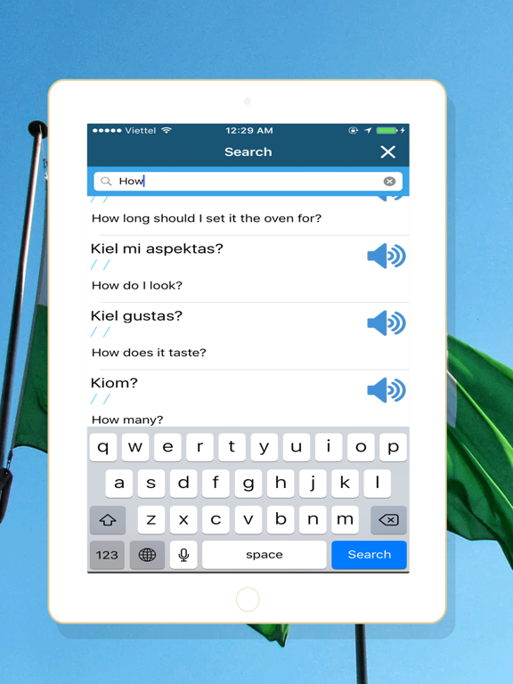 ภาพหน้าจอของ Communicate Esperanto iPad