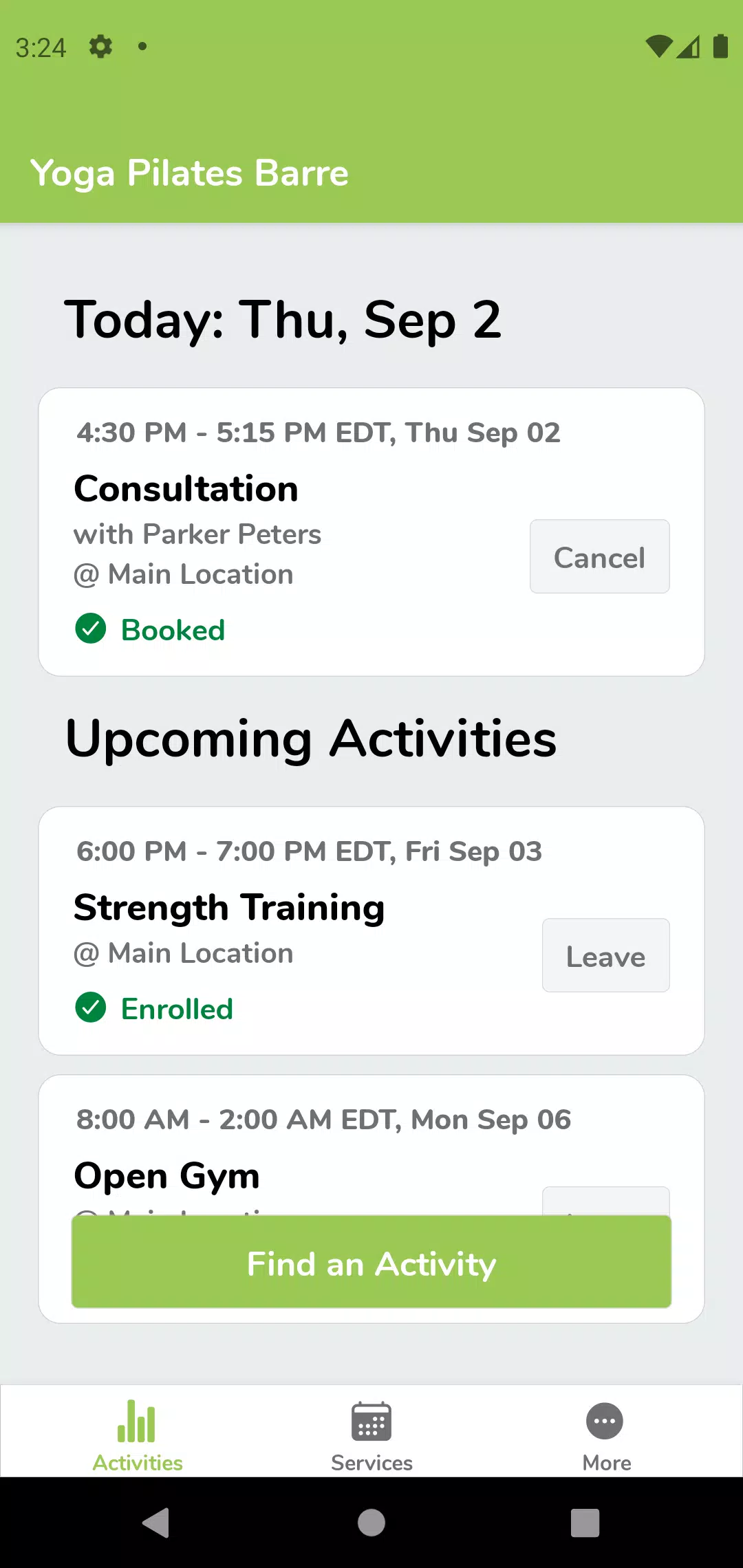 Yoga Pilates Barre Screenshots