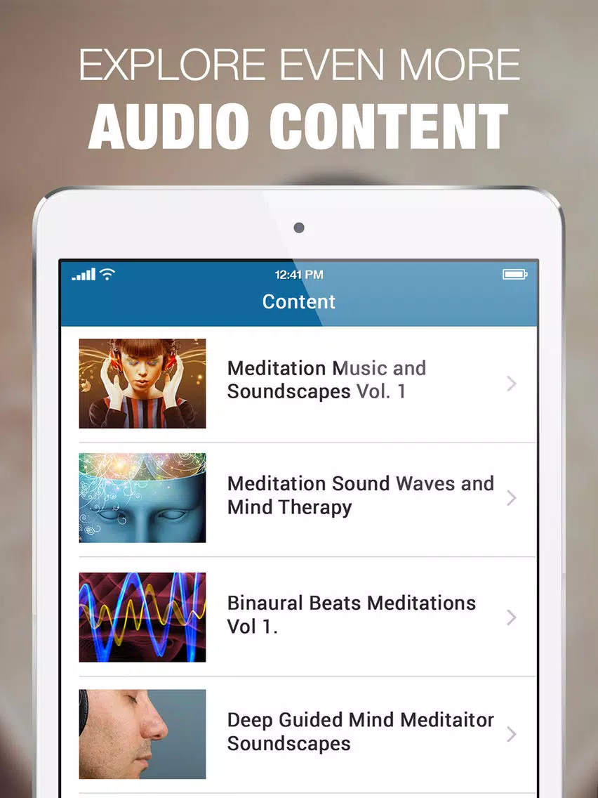 Relaxing Meditation Music & Calm Relaxing Sounds iPad Screenshots