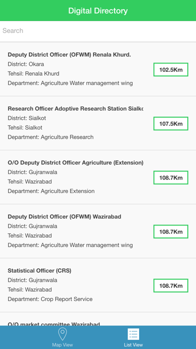Digital Directory Screenshots