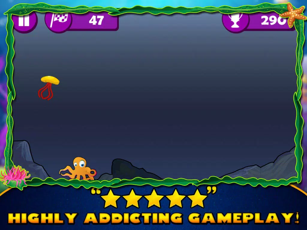 ภาพหน้าจอของ Jelly Fish - A fun game in scary water iPad 
