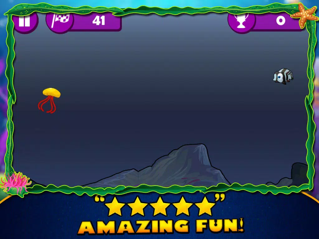 ภาพหน้าจอของ Jelly Fish - A fun game in scary water iPad 