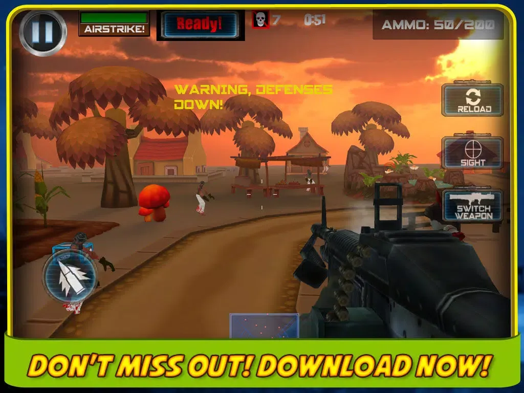 3D War Girls vs Battle Zombies - Fighting Games iPad  Screenshots