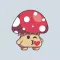 Mushroom Cute Emoji Stickers
