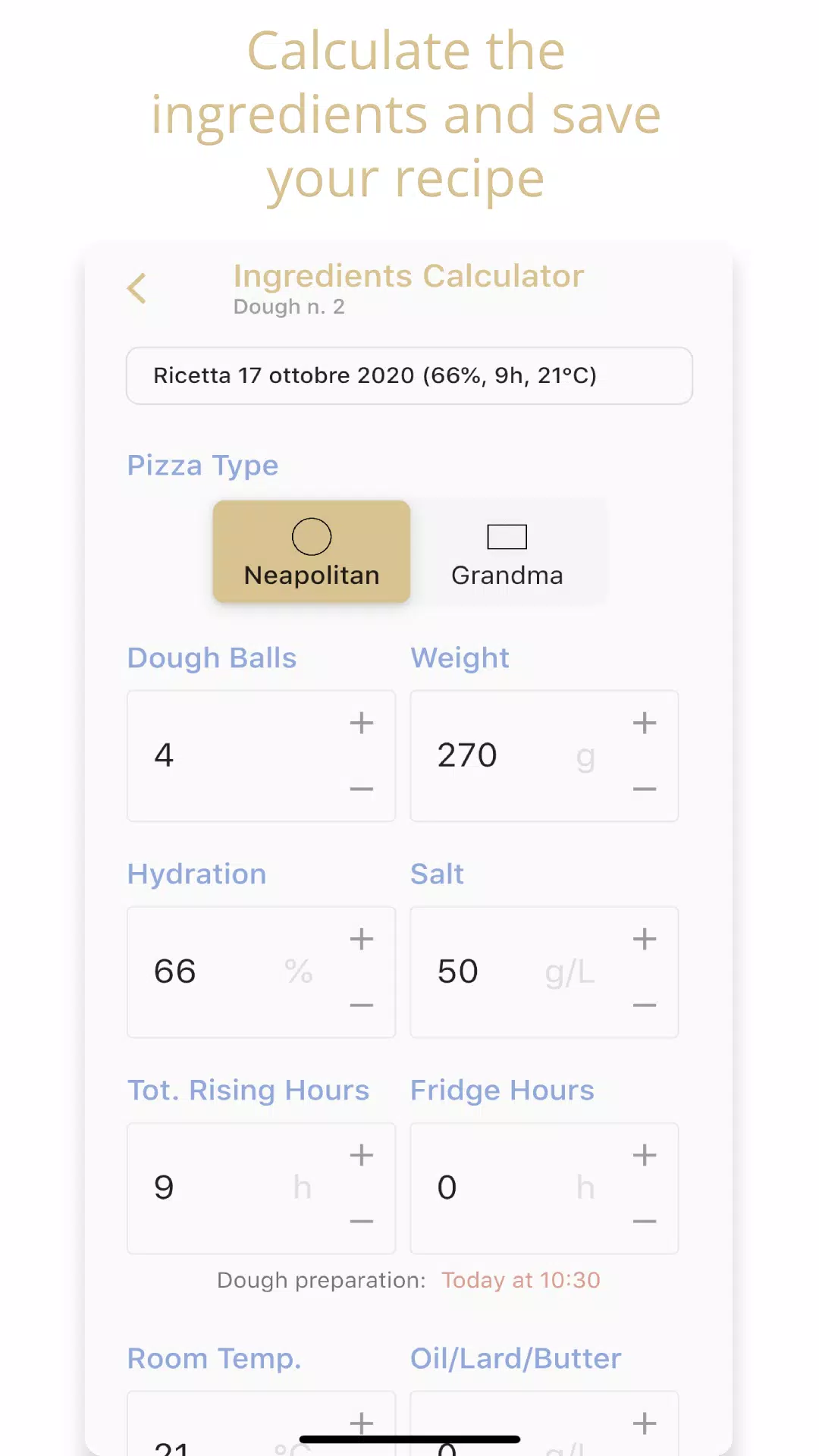Pizza Dough Calculator应用截图