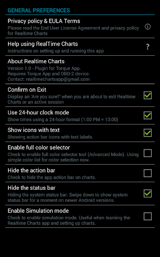 Realtime Charts for Torque Pro Screenshots