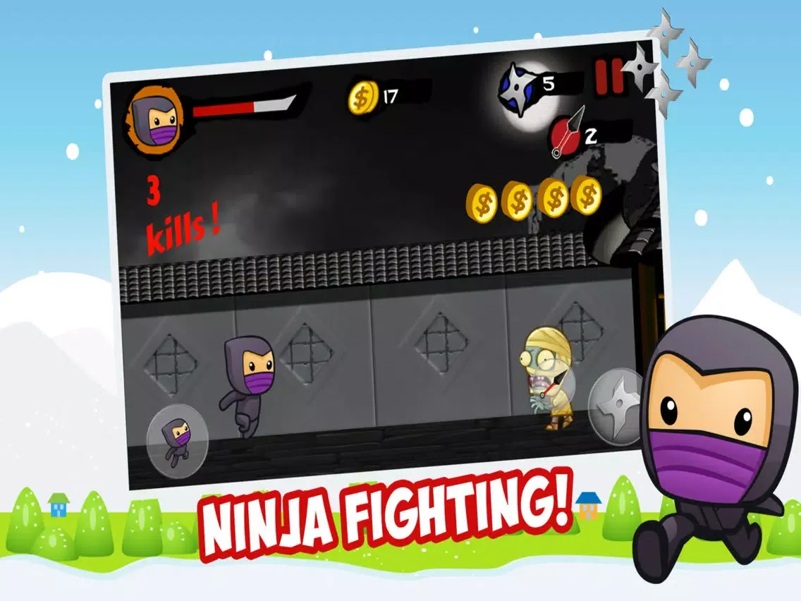 Capturas de pantalla de Ninja Fighting Heroes - Adventure Battle and Run at a village iPad 