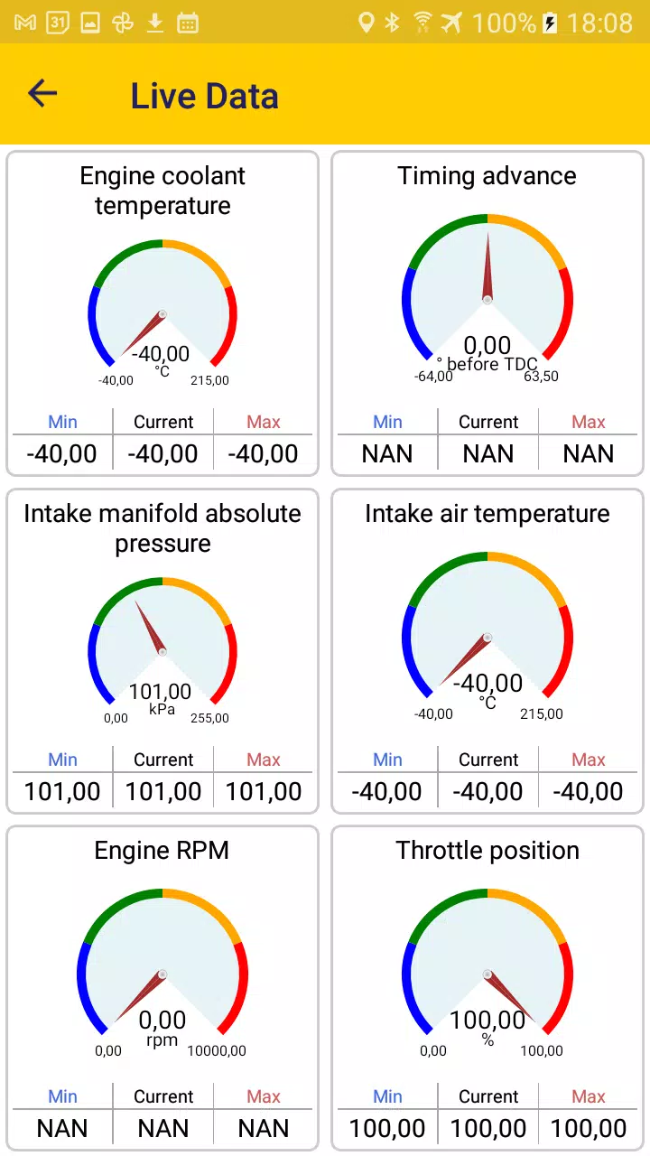 Nero OBDII Scanner PLANATC Screenshots