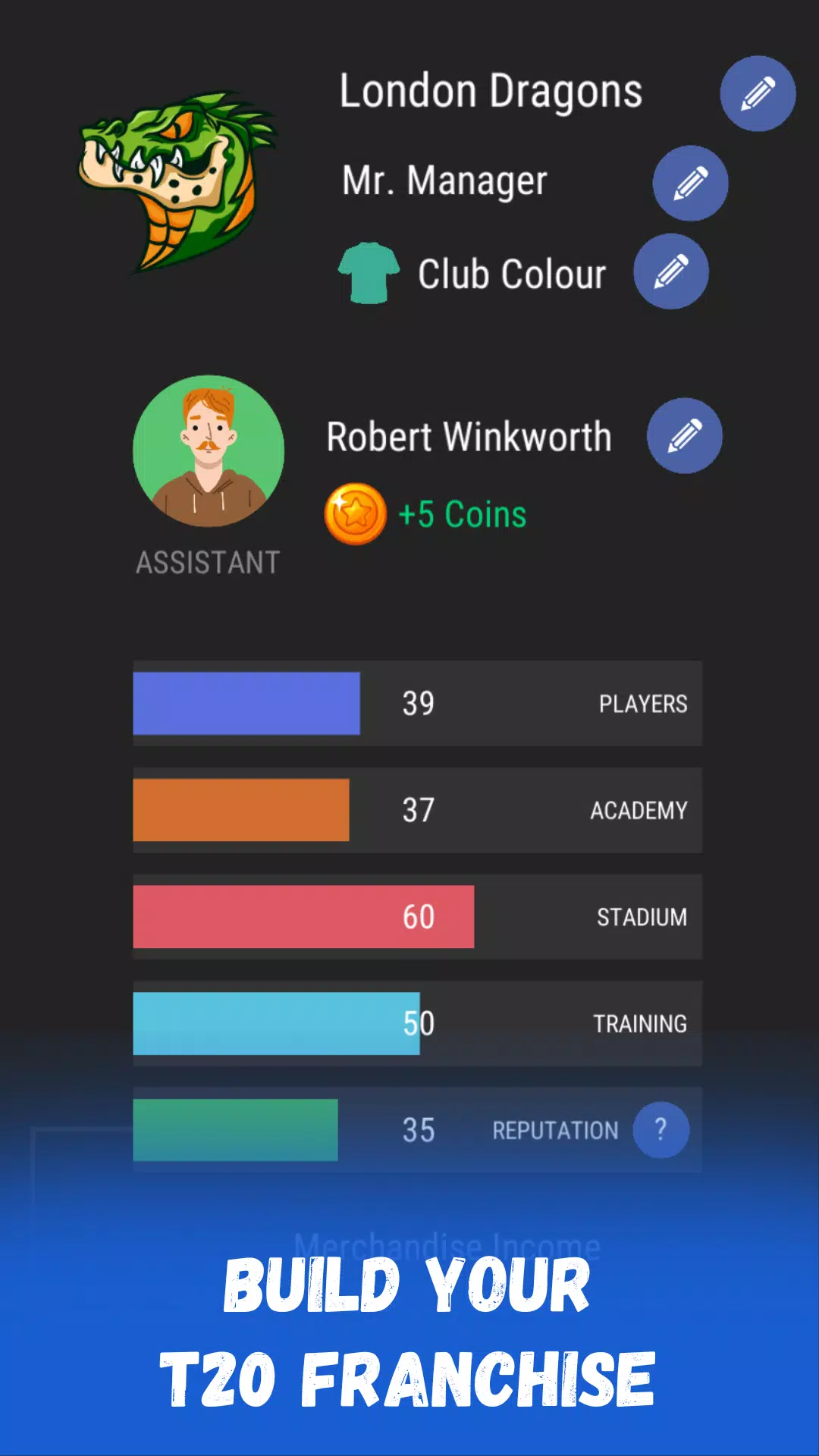 Wicket Cricket Manager Screenshots