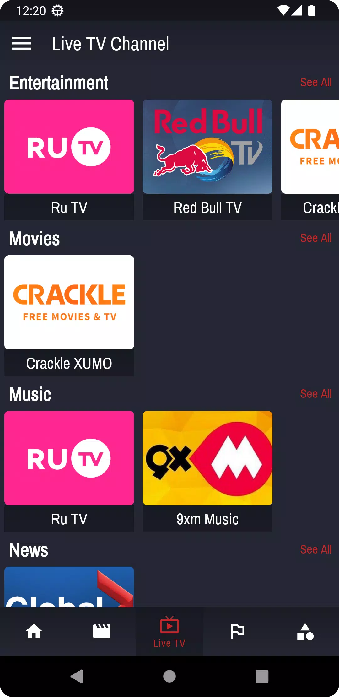 Mflix Watch Movies & Live TV Screenshots