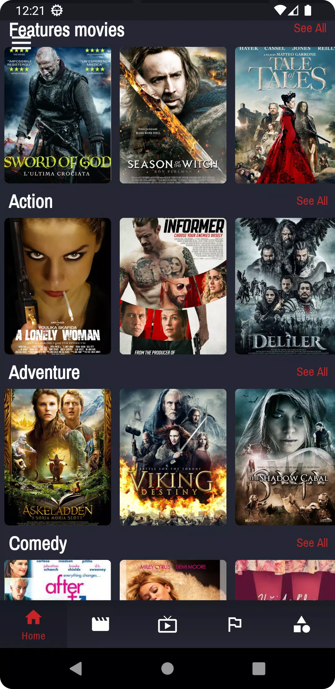 Mflix Watch Movies & Live TV Screenshots