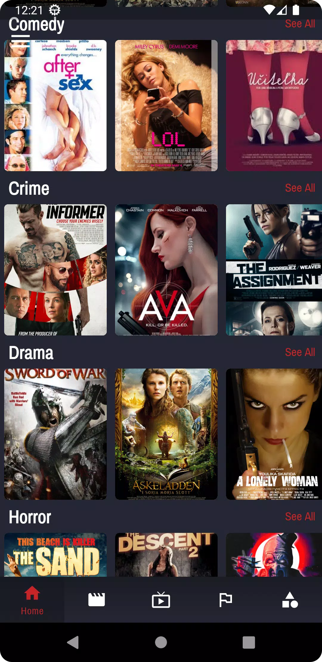 Mflix Watch Movies & Live TV Screenshots
