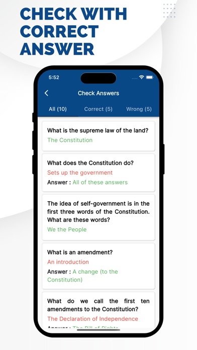 US Citizenship Test - Civics Screenshots