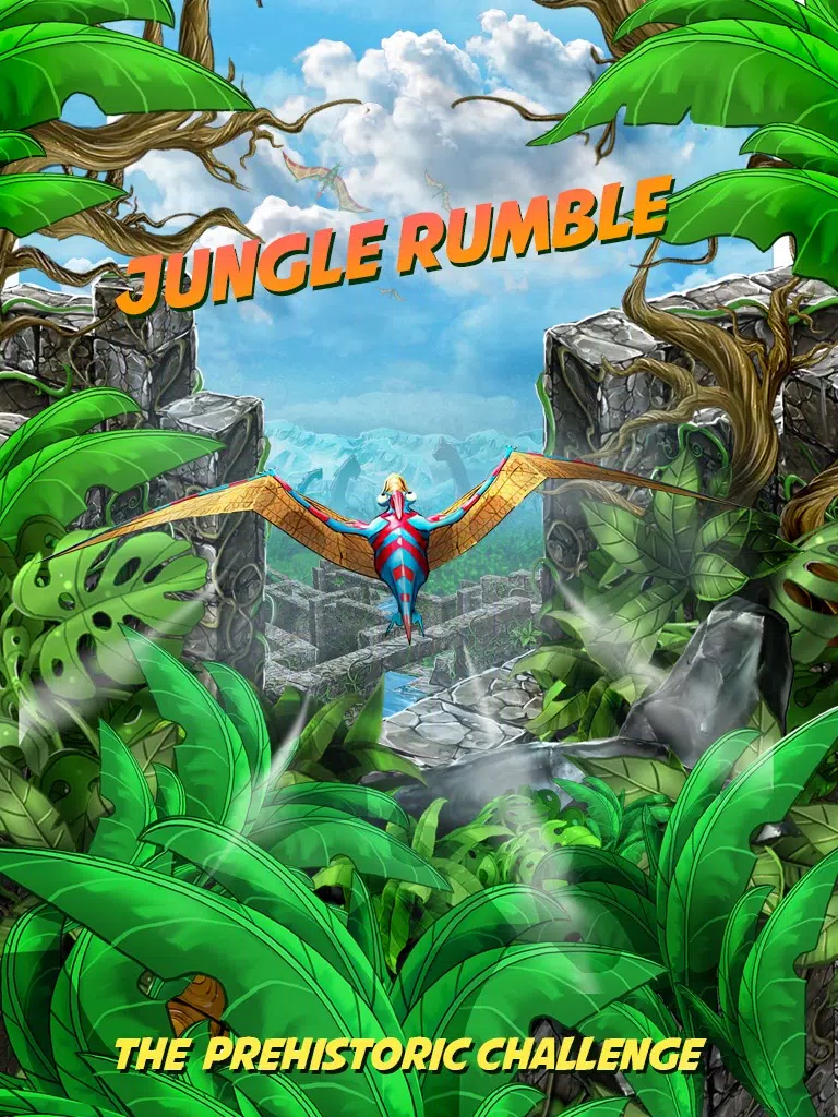 تصاویر Jungle Rumble – The Prehistoric 3D Fun Arcade Challenge Game with Angry Dinosaurs, Birds and Coins iPad 