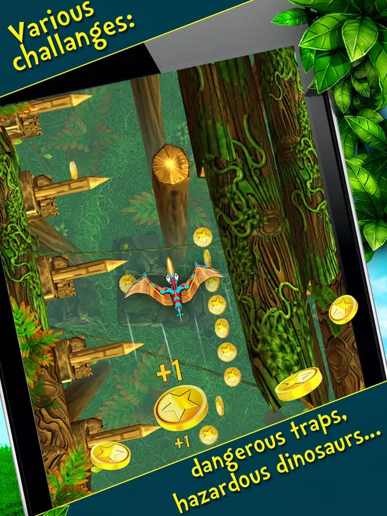 تصاویر Jungle Rumble – The Prehistoric 3D Fun Arcade Challenge Game with Angry Dinosaurs, Birds and Coins iPad 
