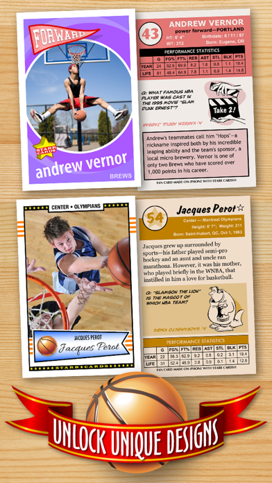 Basketball Card Maker (Ad Free) - Make Your Own Custom Basketball Cards with Starr Cards Screenshots