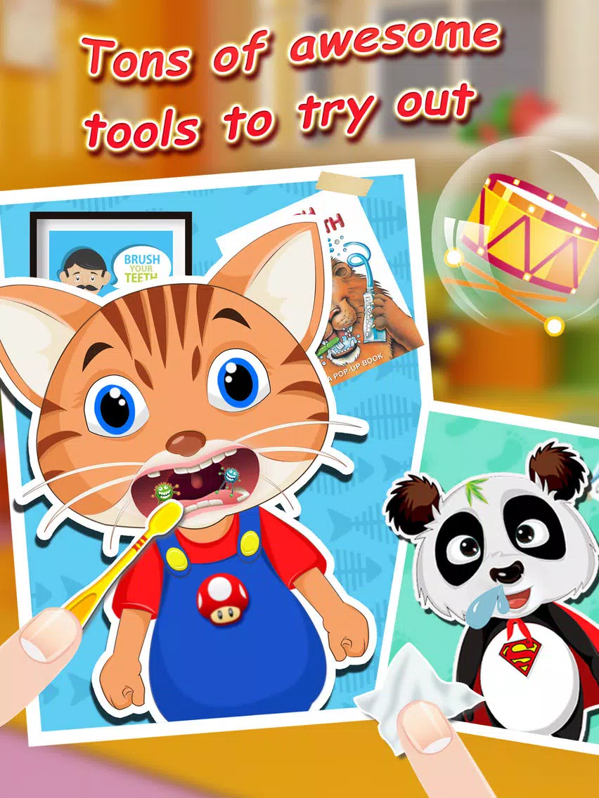 Teeth Dentist & Doctor Salon - Cute Baby Pet Vet Foot Care & Surgery Games for Kids and Girls iPad Screenshots