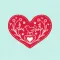 Love and Valentine Hearts Stickers for Messages
