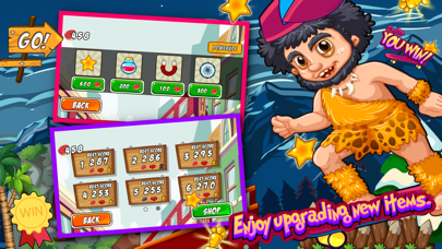 Caveman Skater Go - Jump and collect coin to win Screenshots