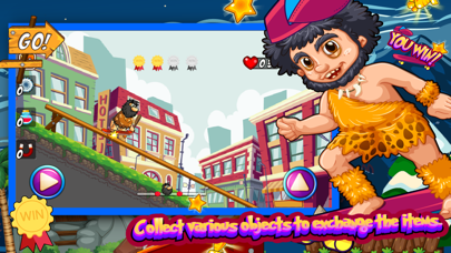 Caveman Skater Go - Jump and collect coin to win Screenshots