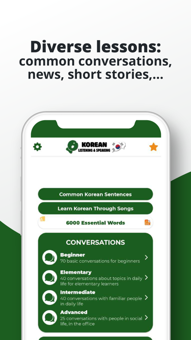 Korean ー Listening・Speaking Screenshots