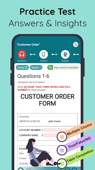 IELTS Practice Test Screenshots