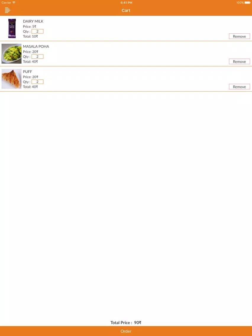 KVM Food Corner iPad Screenshots
