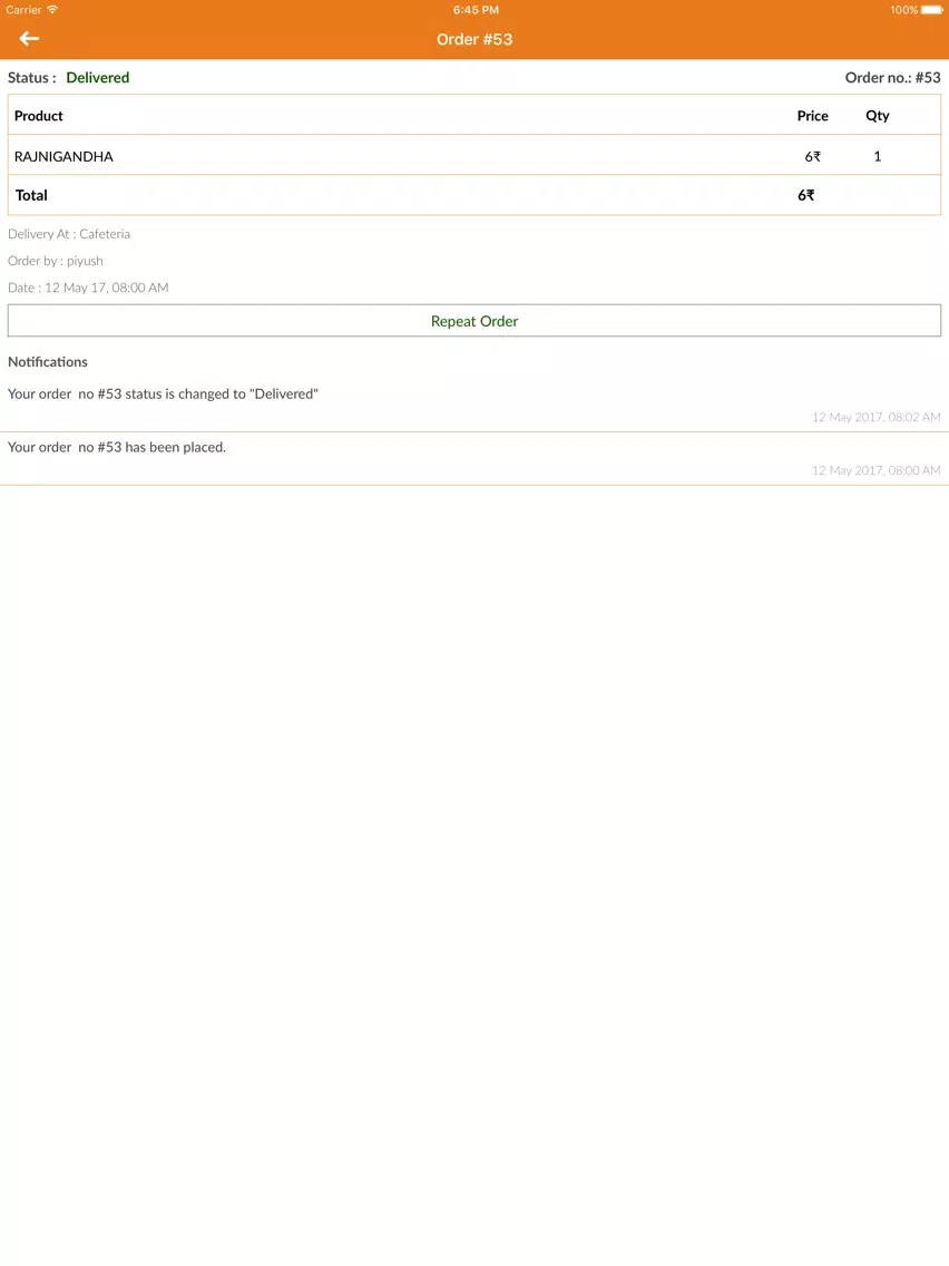 KVM Food Corner iPad Screenshots