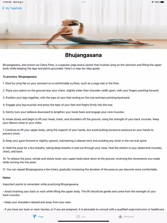 My Yoga Daily iPad Screenshots
